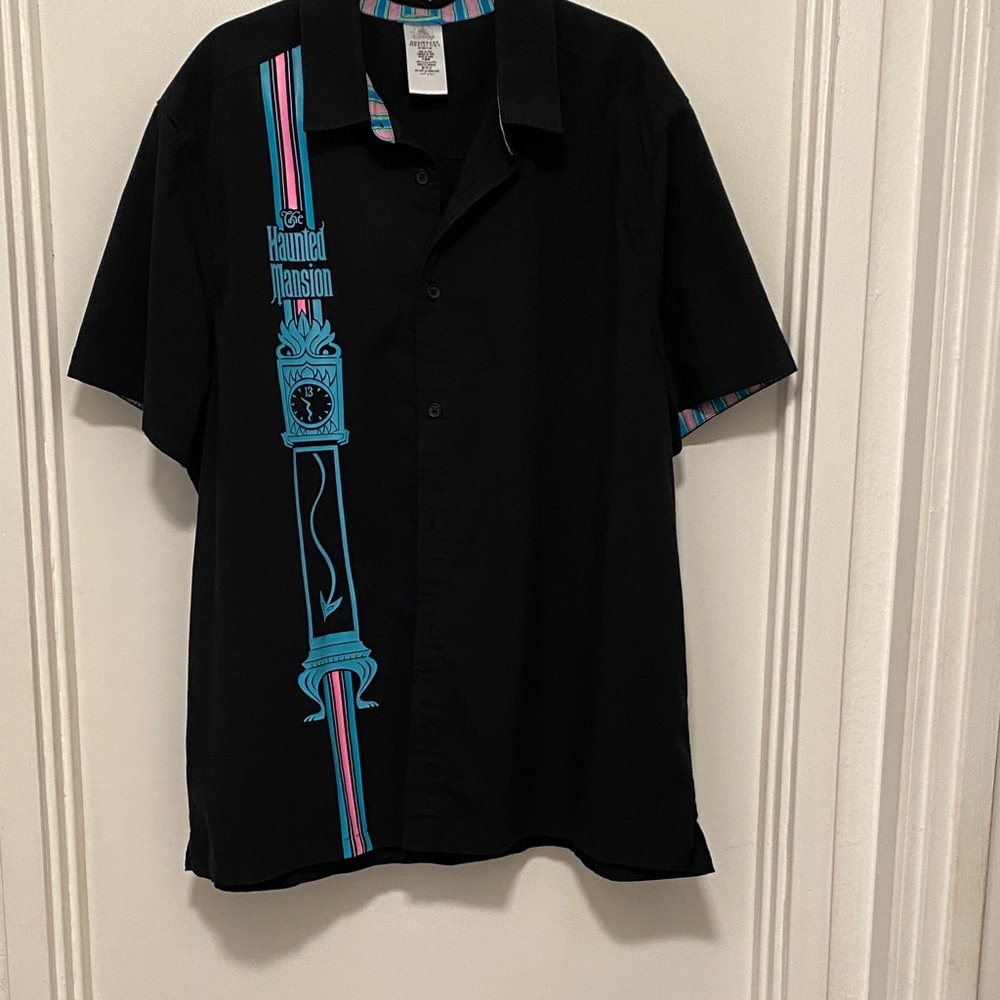 Disney Black and Blue Haunted Mansion Men's Shirt
